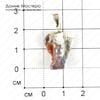 K-Kul-000745 -  агат индийский, резная подвеска, ангел, натуральный камень, 23х15мм