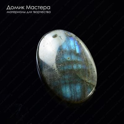 K-Kul-000475 - лабрадорит, подвеска, Мадагаскар, 35х23х4мм