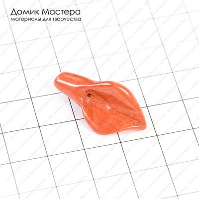 K-Bus-000555 - яшма, бусина, цветок, 27х14х8мм