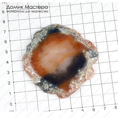 K-Kul-000611 - тонированный агат, подвеска, 74х73х7мм