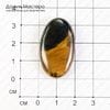 K-K-000853 - тигрово-соколиный глаз, кабошон, Африка, 34х19х4мм