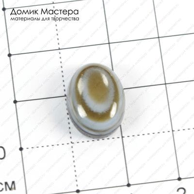 K-K-001327 - агат тонированный "око", кабошон, 16х12х5мм
