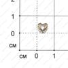 Bu-Met-000080 - Бусина - сердечко - под серебро - 6х6мм