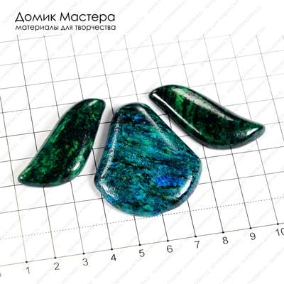 K-Kul-000575 - ювелирный пластик, комплект из трех подвесок, 46х40х6мм (1 элемент) и 43х18х6мм (2 элемента)