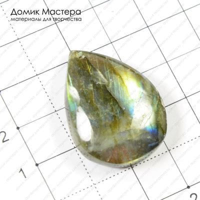 K-Kul-000261 - спектролит, подвеска, 31х23х7мм