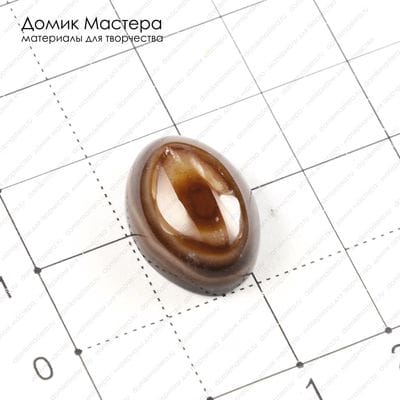 K-K-000754 - агат, "око", кабошон,  13х18х7мм