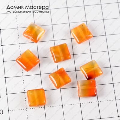 K-Bus-000779 - агат, комплект бусин, натуральный камень, 10х10х4мм