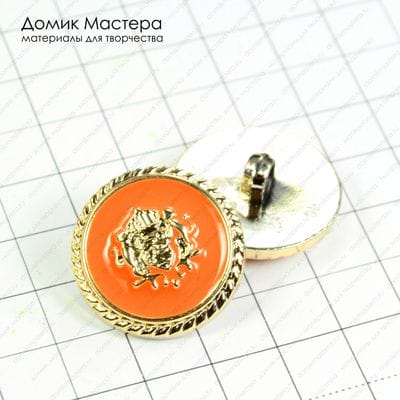 F-Pug-000027 - пуговица, герб, на ножке, пластик, 25мм