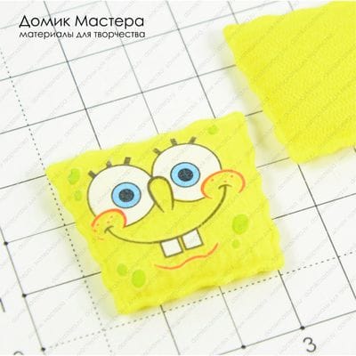 Dek-Tek-000003 - дек. элемент, текстильная "подушечка", 35х29мм