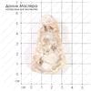 K-Kul-000397 - агатовая жеода с кварцевой друзой, титановое напыление, 56х34х12мм