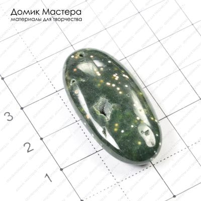 K-Kul-000278 - подвеска, океаническая яшма, 36х16х8мм