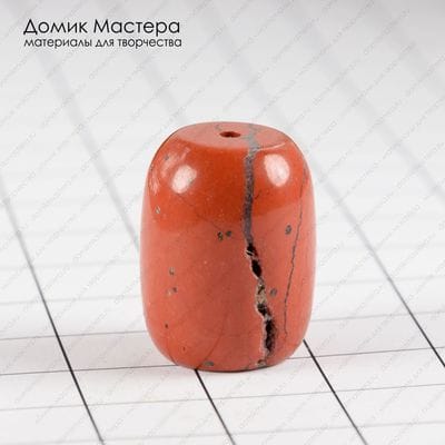 K-Bus-000795 - яшма, бусина, натуральный камень, 19х15мм
