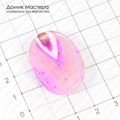 K-Bus-000484 - агат, бусина, тонирован, 34х24х7мм