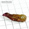 K-Kul-000590 - кристалл кварца тонированный с титановым напылением, подвеска, 37х12х9мм