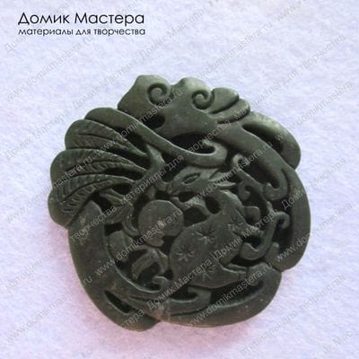 K-Kul-000230 - подвеска, резьба по камню, 47х46х7мм