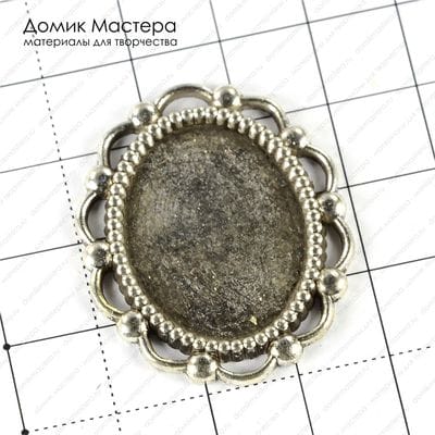 F-Pod-s-000345 - металл под серебро, подвеска, 37х30мм (рамка 27х21мм)