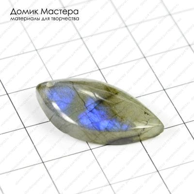 K-Kul-000291 - спектролит, подвеска, 27х14х6мм