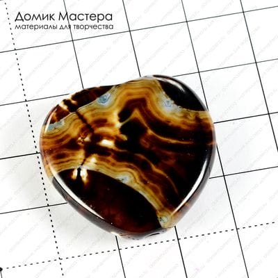 K-Bus-000671 - агат тонированный, бусина, 29х28х6мм