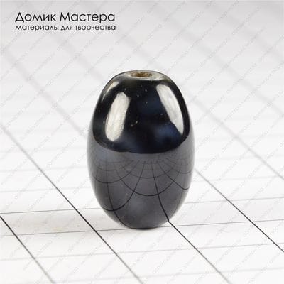 K-Bus-000753 - агат тонированный, бусина, 20х14мм