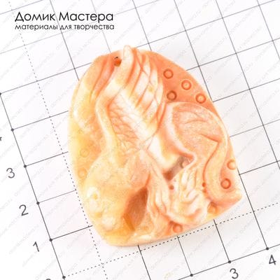 K-Kul-000381 - резная подвеска из камня, 48х40х10мм