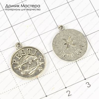 F-Pod-s-000303 - подвеска, PESTI, под серебро, 20х17мм