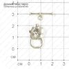 F-Zam-000043 - замочек-тогл, 22х14(20)мм