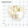 K-Kul-000326 - подвеска, мозаика из перламутра, двояковыпуклая, 44х42х10мм