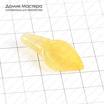 K-Bus-000589 - агат, бусина, резной цветок, 35х16мм