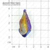 K-Kul-000429 - кристалл кварца, подвеска,  титановое напыление, 38х17х12мм