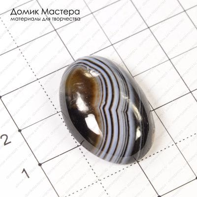K-K-000252 - агат, кабошон, 29х16х6мм