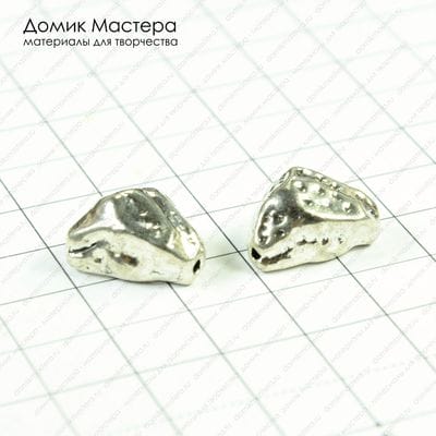 Bu-Met-000157 - бусина металлическая, 17х12мм