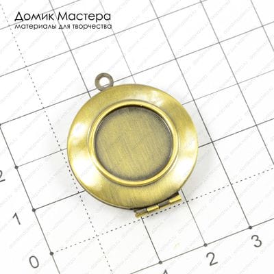F-Pod-b-000163 - подвеска - медальон, под бронзу, рамка 16мм, размер: 31х27мм