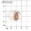 K-Kul-000552 - кварц с включениями,  "фантомный", подвеска, 23х20х10 мм
