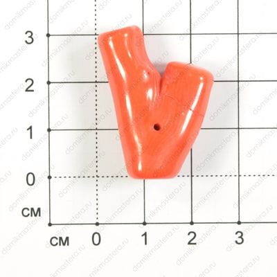 K-Kul-000102 - коралл - подвеска - тонирован - 32х25мм