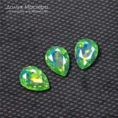 Dek-Str-000045 - кристалл капля, стекло, 18х13х6мм