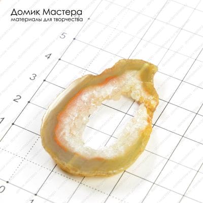 K-Bus-000412 - агат с кварцевой друзой, 49х35х6мм
