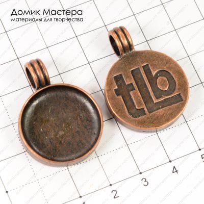 F-Pod-m-000013 - подвеска, под медь, 36х26мм, рамка 24мм