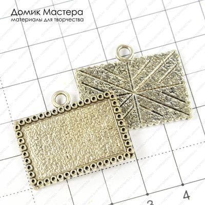 F-Pod-s-000326 - подвеска, под серебро, размер: 25х29мм, рамка 16х25мм