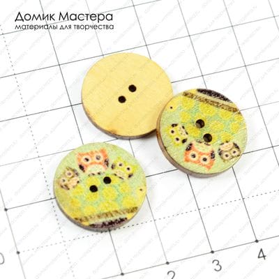 F-Pug-000051 - пуговица, дерево, 20мм