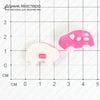 F-Pug-000007 - пуговица, пластик, на ножке, машинка, темно-розовый, 25х17мм