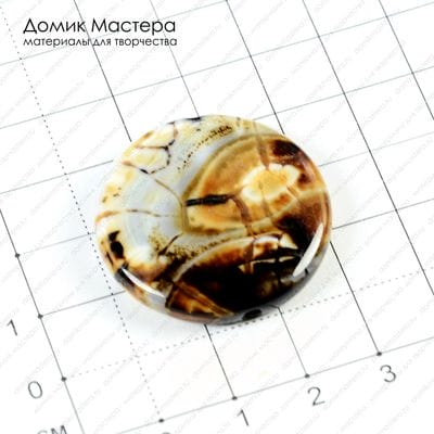 K-Bus-000598 - агат, бусина, тонирован, 31х4мм