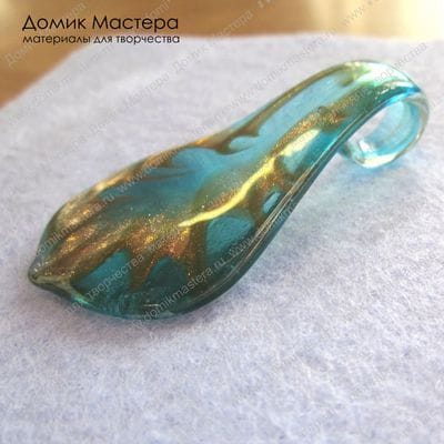 F-Pod-ste-000002 - подвеска, муранское стекло, 61х33мм