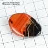 K-Bus-000746 - агат тонированный, бусина, 37х26х8мм