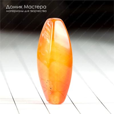 K-Bus-000820 - агат (сердолик), бусина, натуральный камень, 29х10мм