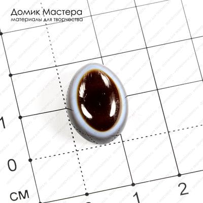 K-K-001141 - агат, кабошон, 18х13х7 мм