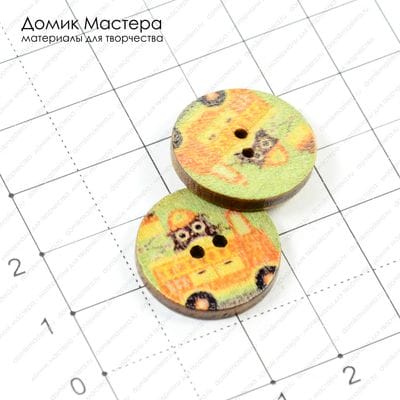 F-Pug-000048 - пуговица, дерево, 20мм