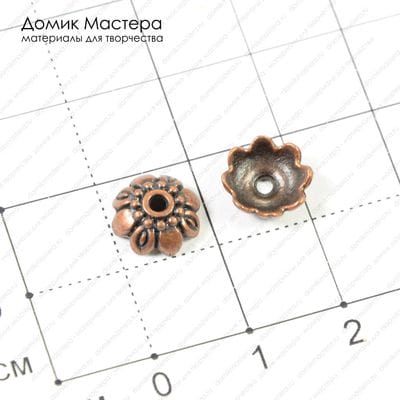 F-Shap-000025 - шапочка для бусин, 9мм
