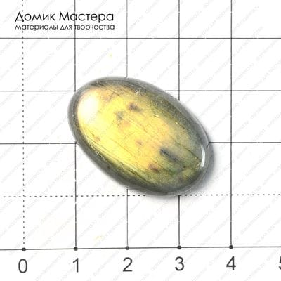 K-K-000706 - спектролит, кабошон, 29х20х5мм