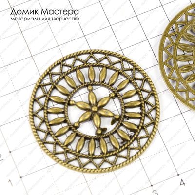 Dek-Met-000028 - металлический элемент, под бронзу, 46мм