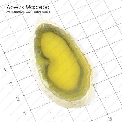 K-Kul-000405 - агат, срез, подвеска, тонирован, 61х33х4мм